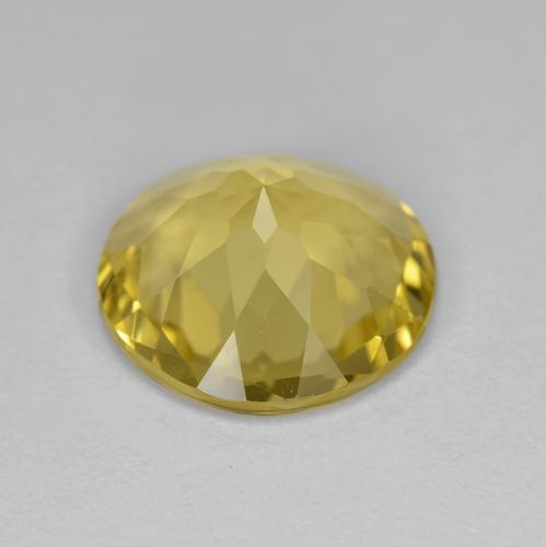 Berilo Dorado Amarillo miel claro natural de 3.27 ct, Corte Redondo, VS