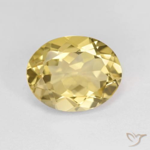 3.49ct Natural Amarillo claro Berilo dorado, Ovalada, VVS-VS