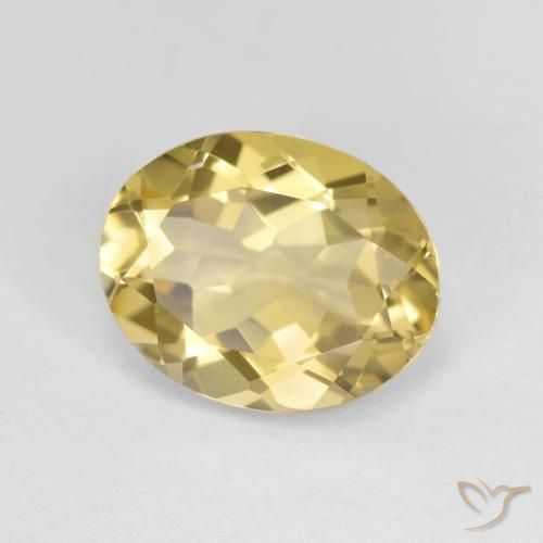 Berilo dorado Amarillo claro natural de 3.49 ct, Ovalada, VVS-VS