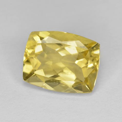 Berilo Dorado Amarillo medio natural de 2.84 ct, Corte Cojín, VS