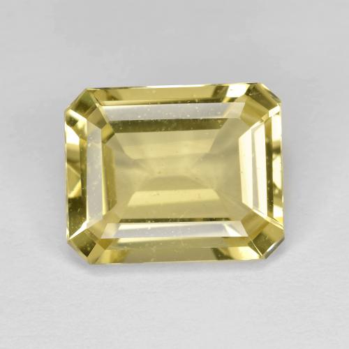 Berilo Dorado Amarillo miel muy claro natural de 3.76 ct, corte esmeralda, VS