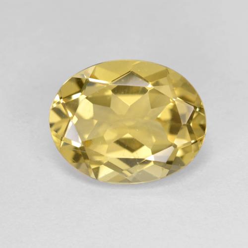 Berilo dorado amarillo natural de 3,27 ct, corte óvalo, VVS-VS