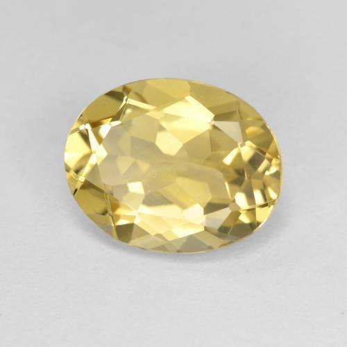 Berilo dorado amarillo natural de 3,27 ct, corte óvalo, VVS-VS