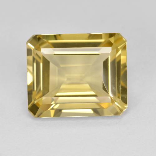 Berilo dorado amarillo natural de 5,42 ct, corte esmeralda, SI