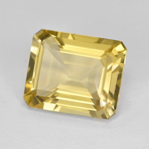 Berilo dorado amarillo natural de 5,42 ct, corte esmeralda, SI