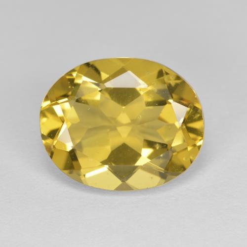 Berilo Dorado Amarillo púrpura natural de 4.35 ct, Corte Óvalo, VS