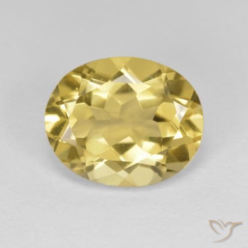 Berilo dorado amarillo natural de 3,47 ct, corte óvalo, VVS-VS