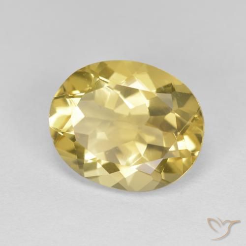 Berilo dorado amarillo natural de 3,47 ct, corte óvalo, VVS-VS