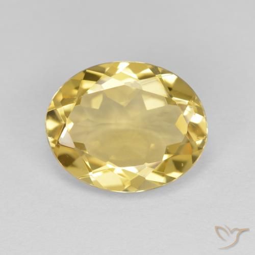 2.90ct Natural Amarillo claro Berilo dorado, Ovalada, VVS-VS