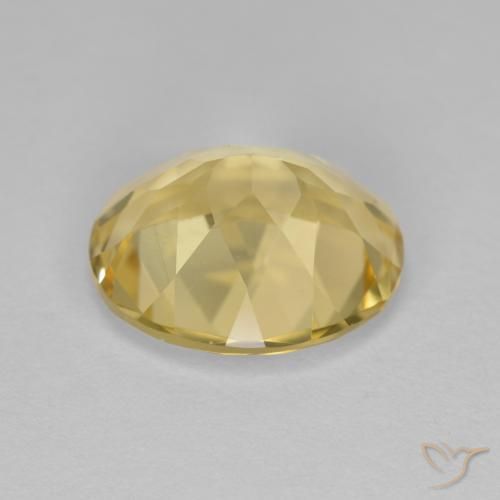 Berilo dorado Amarillo medio natural de 3.54 ct, Ovalada, VVS-VS