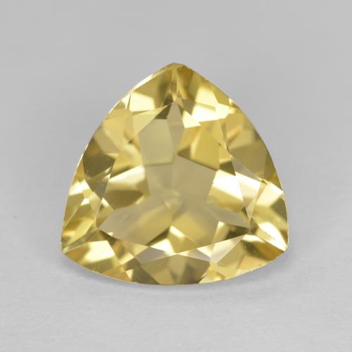 Berilo Dorado Amarillo claro medio natural de 3.36 ct, Trillón, VVS-VS