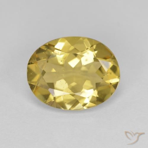 2.72ct Natural Amarillo medio Berilo dorado, Ovalada, VS