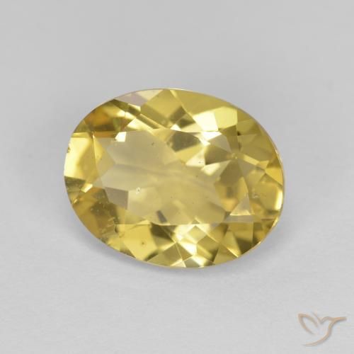 Berilo dorado Amarillo medio natural de 2.72 ct, Ovalada, VS