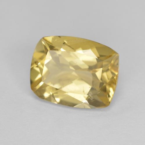 Berilo dorado amarillo natural de 2,87 ct, corte cojín, VS