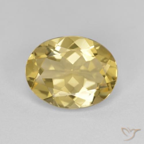 2.94ct Natural Amarillo claro Berilo dorado, Ovalada, VVS-VS