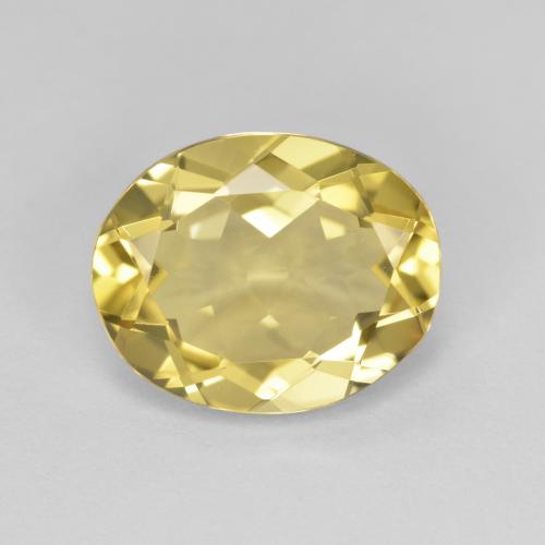 Berilo dorado amarillo natural de 3,26 ct, corte óvalo, VVS
