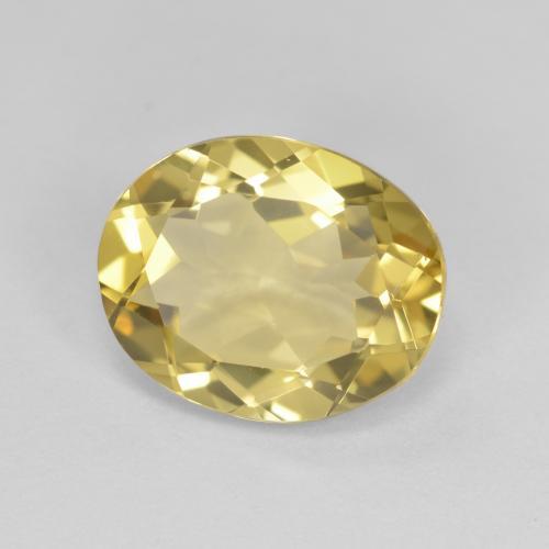 Berilo dorado amarillo natural de 3,26 ct, corte óvalo, VVS