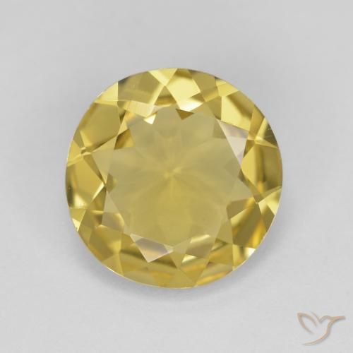 2.86ct Natural Dorado claro Berilo dorado, Redondo, VVS