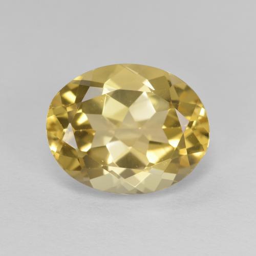 Berilo dorado amarillo natural de 3,76 ct, corte óvalo, VVS