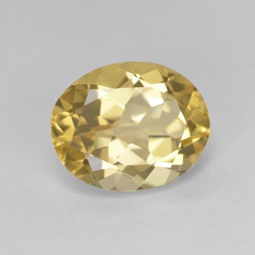 Berilo dorado amarillo natural de 3,76 ct, corte óvalo, VVS