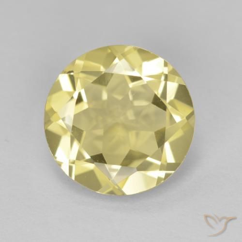 3.06ct Natural Amarillo claro Berilo dorado, Redondo, VVS-VS