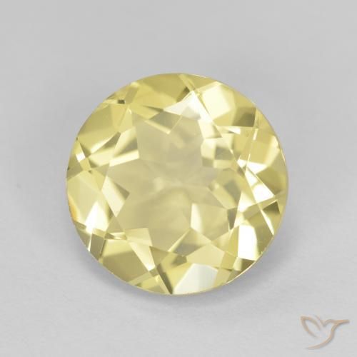 Berilo dorado Amarillo claro natural de 3.06 ct, Redondo, VVS-VS