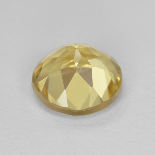 Berilo dorado amarillo natural de 1,41 ct, corte redondo, VVS