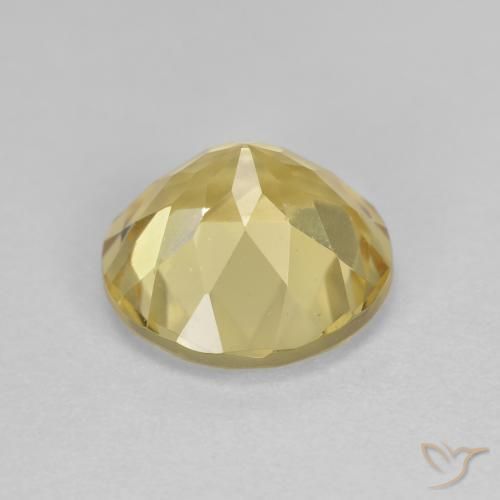 Berilo dorado amarillo natural de 2,42 ct, corte redondo, VVS-VS