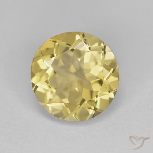 2.39ct Natural Amarillo-dorado claro Berilo dorado, Redondo, VVS