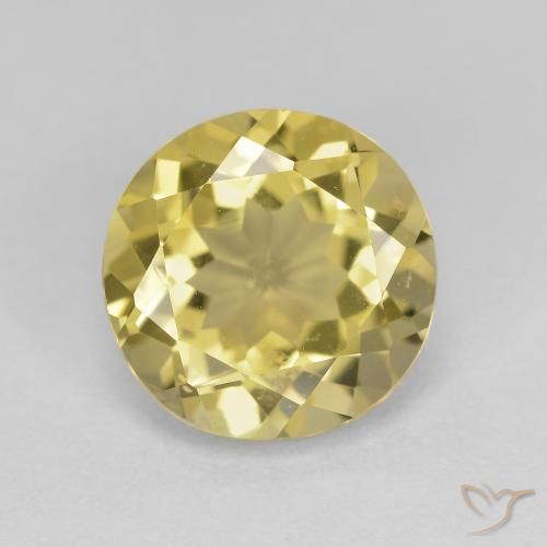 2.59ct Natural Amarillo-dorado claro Berilo dorado, Redondo, VVS
