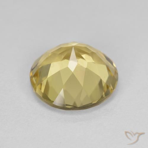 Berilo dorado Amarillo-dorado claro natural de 2.59 ct, Redondo, VVS