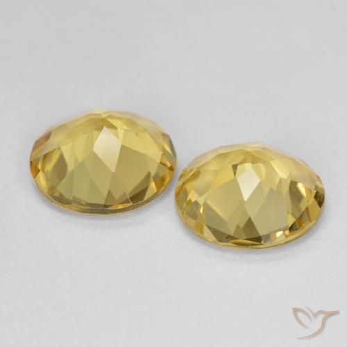 Gemas de Berilo dorado Amarillo claro natural de 2.70 ct, Redondo, VVS