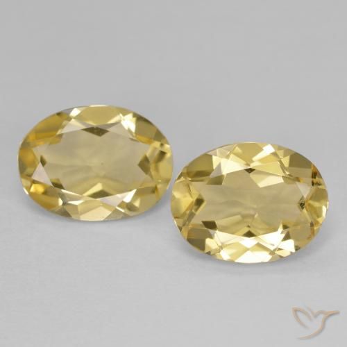 Gemas de Berilo dorado Amarillo dijón natural de 3.02 ct, Ovalada, VVS-VS