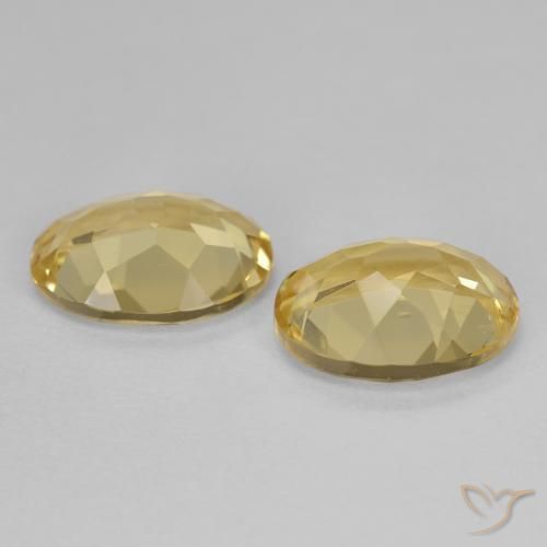 Gemas de Berilo dorado Amarillo dijón natural de 3.02 ct, Ovalada, VVS-VS