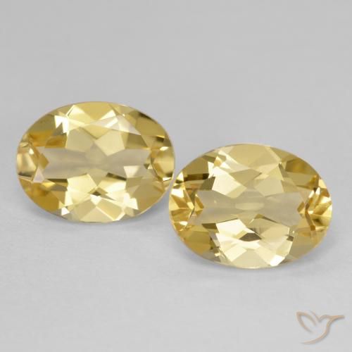 3.41ctw Natural Amarillo dijón Berilo dorado, Ovalada, VVS-VS
