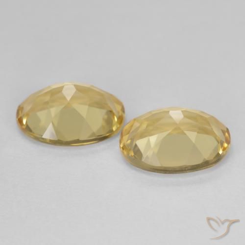 Gemas de Berilo dorado Amarillo dijón natural de 3.41 ct, Ovalada, VVS-VS