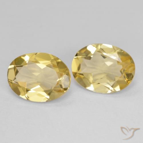 Gemas de Berilo dorado Amarillo dijón natural de 3.09 ct, Ovalada, VS