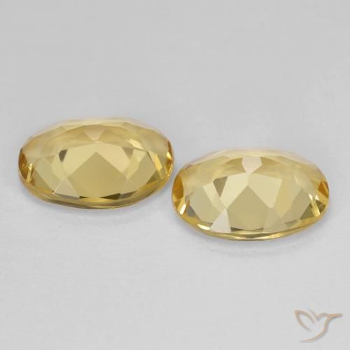 Gemas de Berilo dorado Amarillo dijón natural de 3.09 ct, Ovalada, VS
