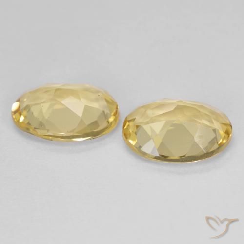 Gemas de Berilo dorado Amarillo-dorado claro natural de 2.93 ct, Ovalada, VS