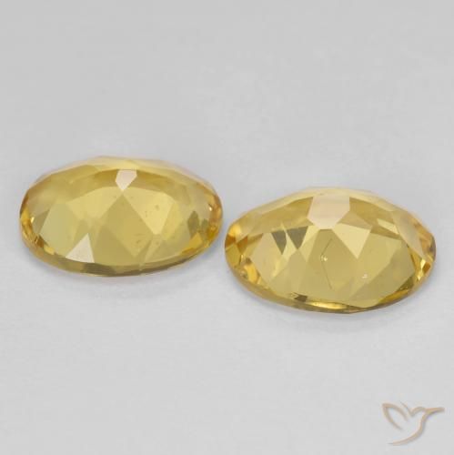Gemas de Berilo dorado Amarillo claro natural de 3.14 ct, Ovalada, VS