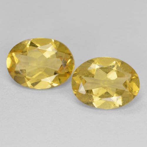 Gemas de berilo dorado amarillo natural de 3,21 ct, corte óvalo, VS