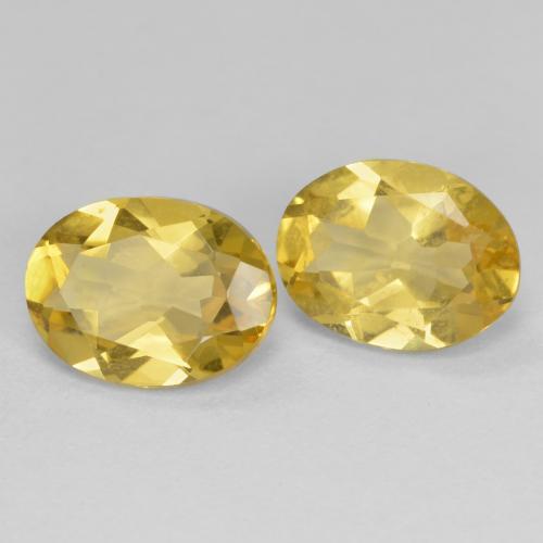 Gemas de berilo dorado amarillo natural de 3,21 ct, corte óvalo, VS