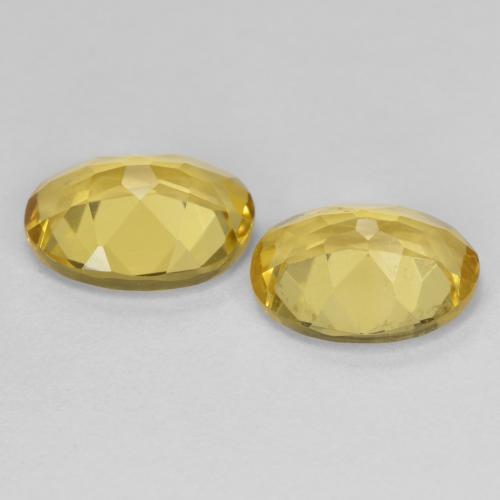Gemas de berilo dorado amarillo natural de 3,21 ct, corte óvalo, VS