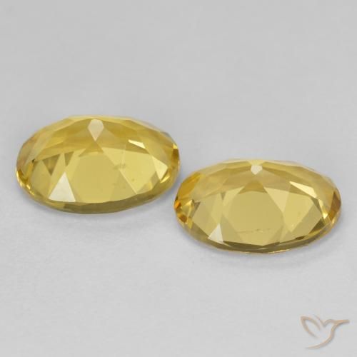 Gemas de Berilo dorado Amarillo claro natural de 3.22 ct, Ovalada, VVS-VS