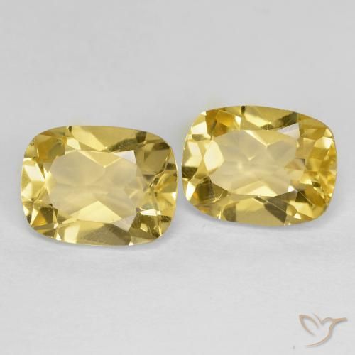 Gemas de Berilo dorado Dorado claro natural de 2.60 ct, Forma Cojín, VVS-VS