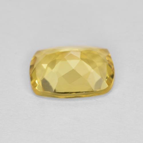 Berilo dorado amarillo natural de 1,60 ct, corte cojín, VVS-VS