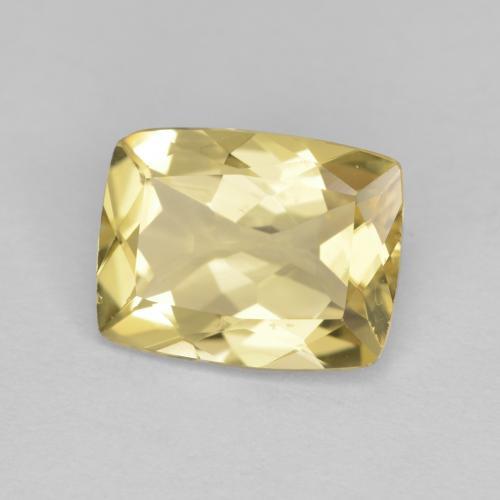 Berilo dorado dorado natural de 1,81 ct, corte cojín, VVS-VS