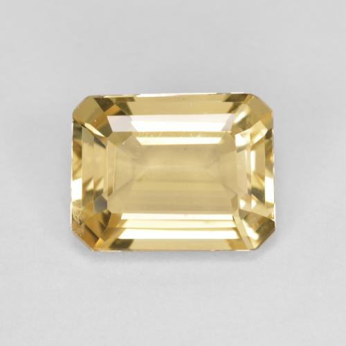 Berilo Dorado Dorado claro natural de 2.02 ct, corte esmeralda, VVS-VS