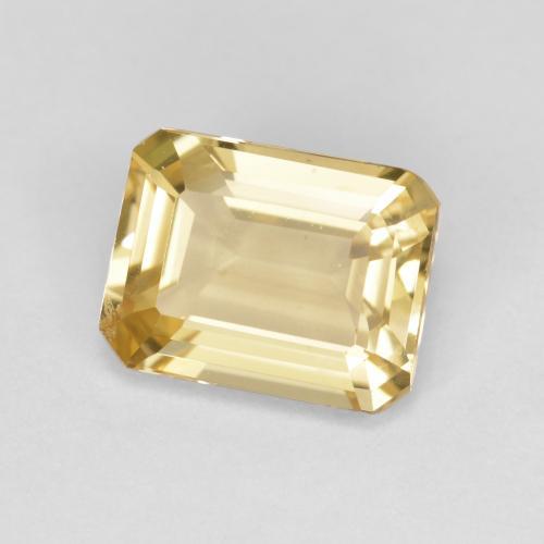 Berilo Dorado Dorado claro natural de 2.02 ct, corte esmeralda, VVS-VS