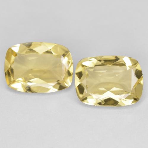 Gemas de berilo dorado amarillo natural de 2,79 ct, corte cojín, VVS-VS
